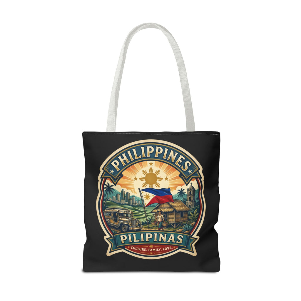 Philippines Vintage Travel Tote Bag — Pilipinas Flag & Island Scene