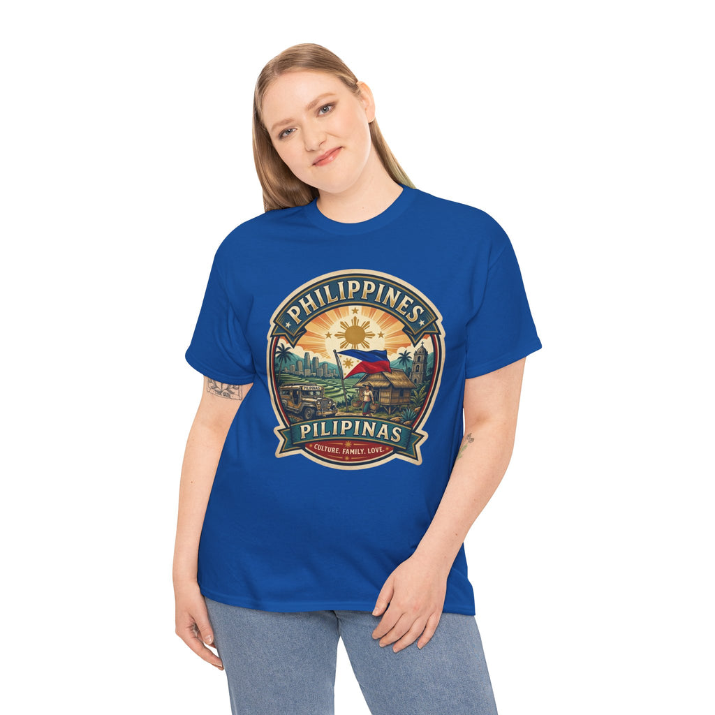 Philippines Vintage Badge T-Shirt – Filipino Pride Travel Tee