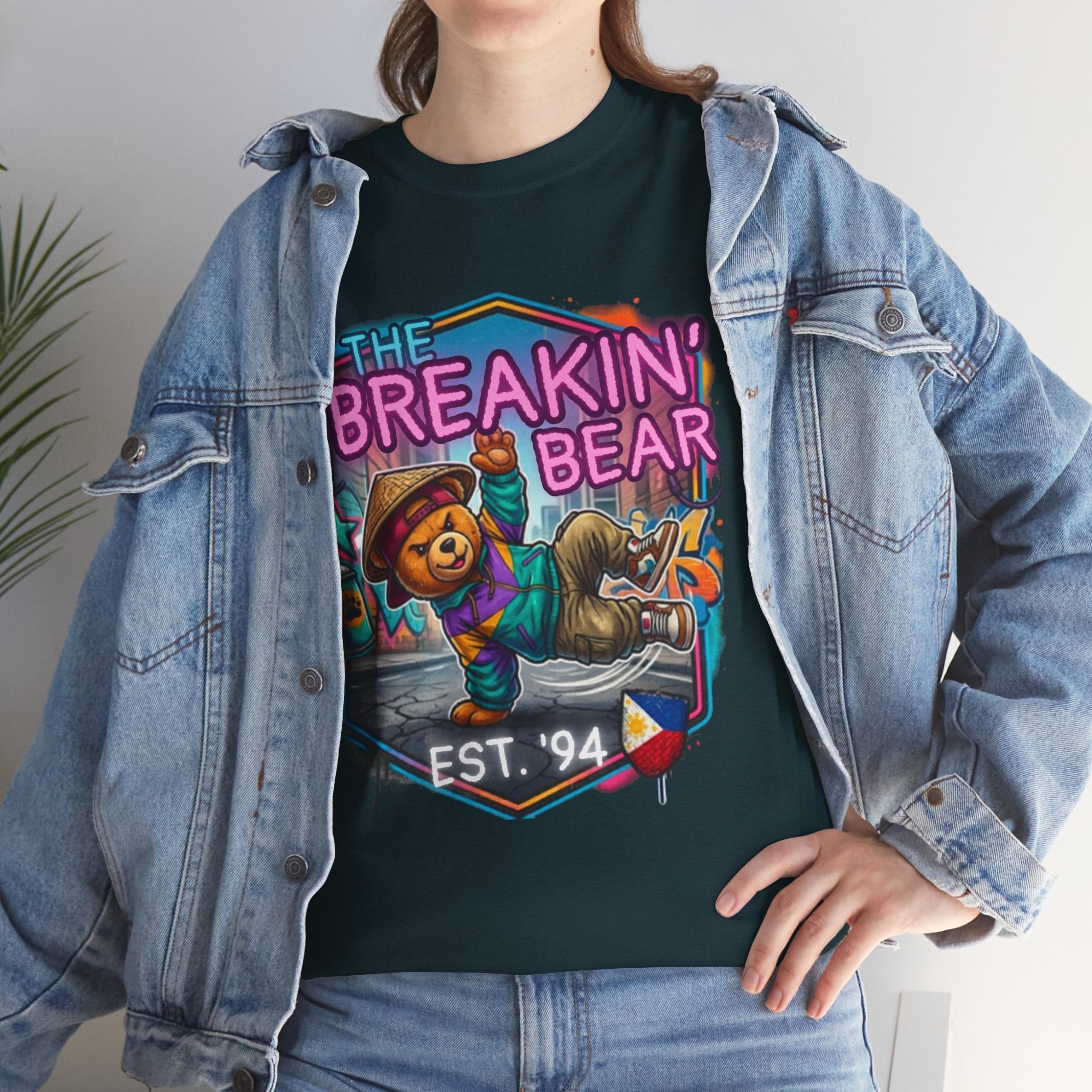 Breakin' Bear Graphic Tee — 'The Breakin' Bear' Est. '94 Retro Streetwear Filipino