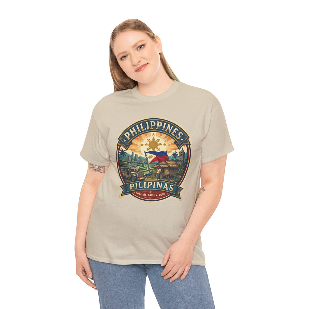 Philippines Vintage Badge T-Shirt – Filipino Pride Travel Tee