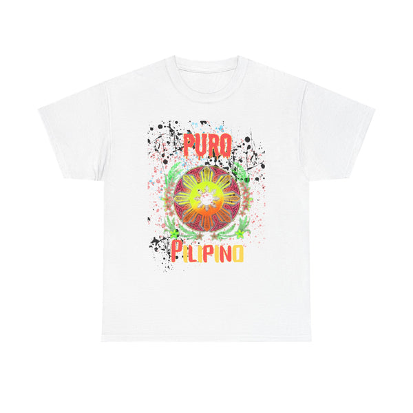 Puro Pilipino Graphic Tee — Vibrant Filipino Pride Floral Design