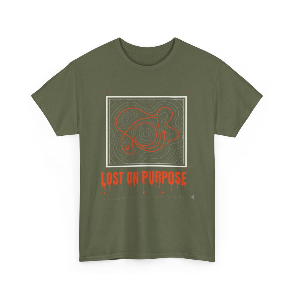 Lost On Purpose T-Shirt - Casual Detour-— Abstract Line Art Graphic Tee