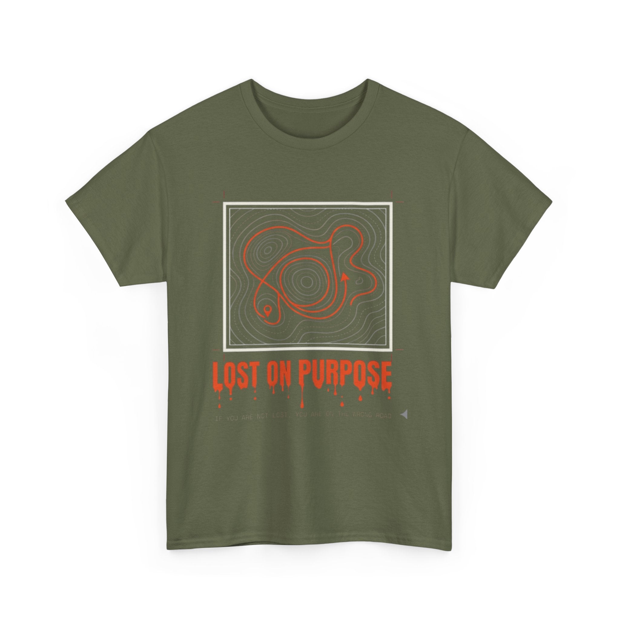 Lost On Purpose T-Shirt - Casual Detour-— Abstract Line Art Graphic Tee