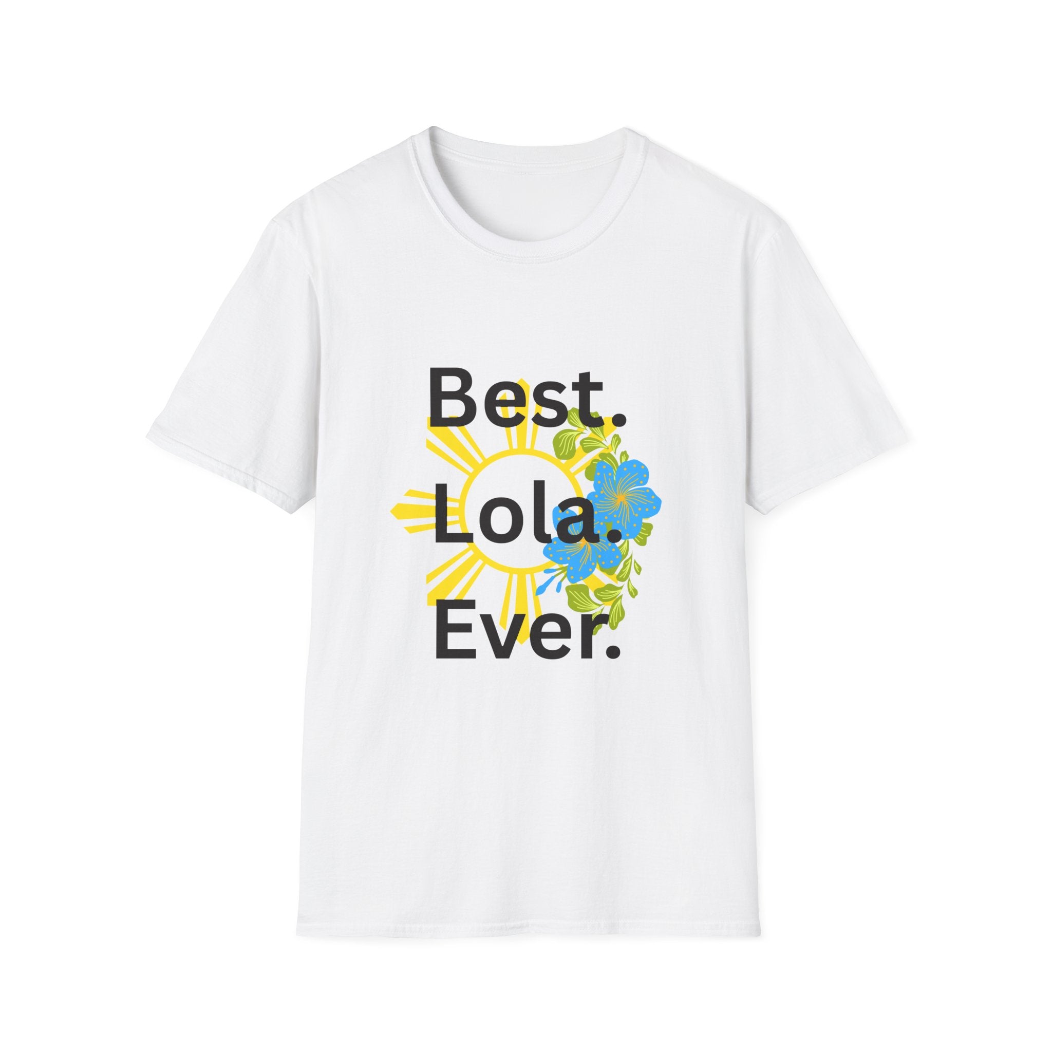 Baby boy pregnancy announcement for the Best Lola Ever T-Shirt — Floral Sun Graphic Tee for Grandma/Mother’s Day