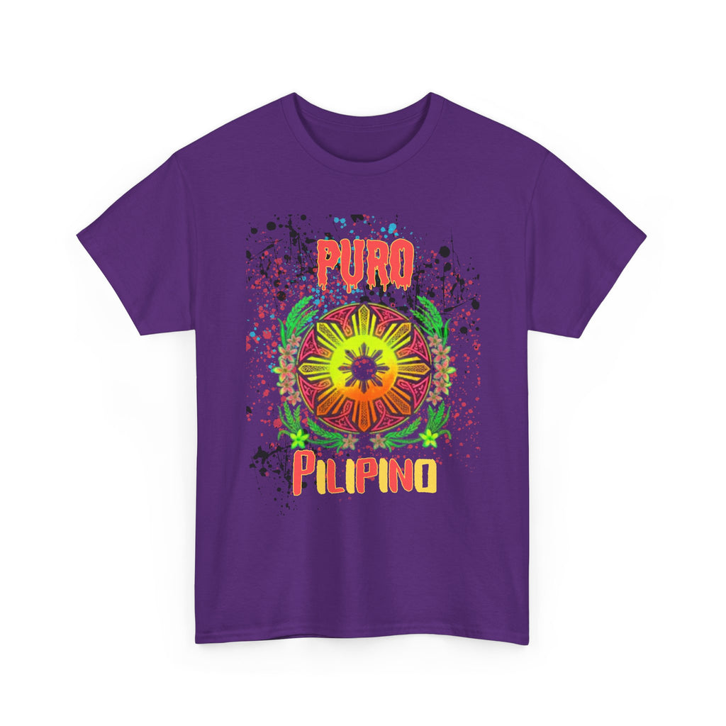Puro Pilipino Graphic Tee — Vibrant Filipino Pride Floral Design