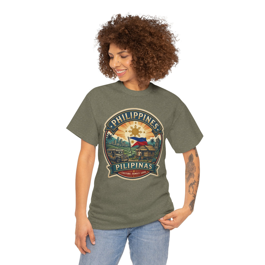 Philippines Vintage Badge T-Shirt – Filipino Pride Travel Tee
