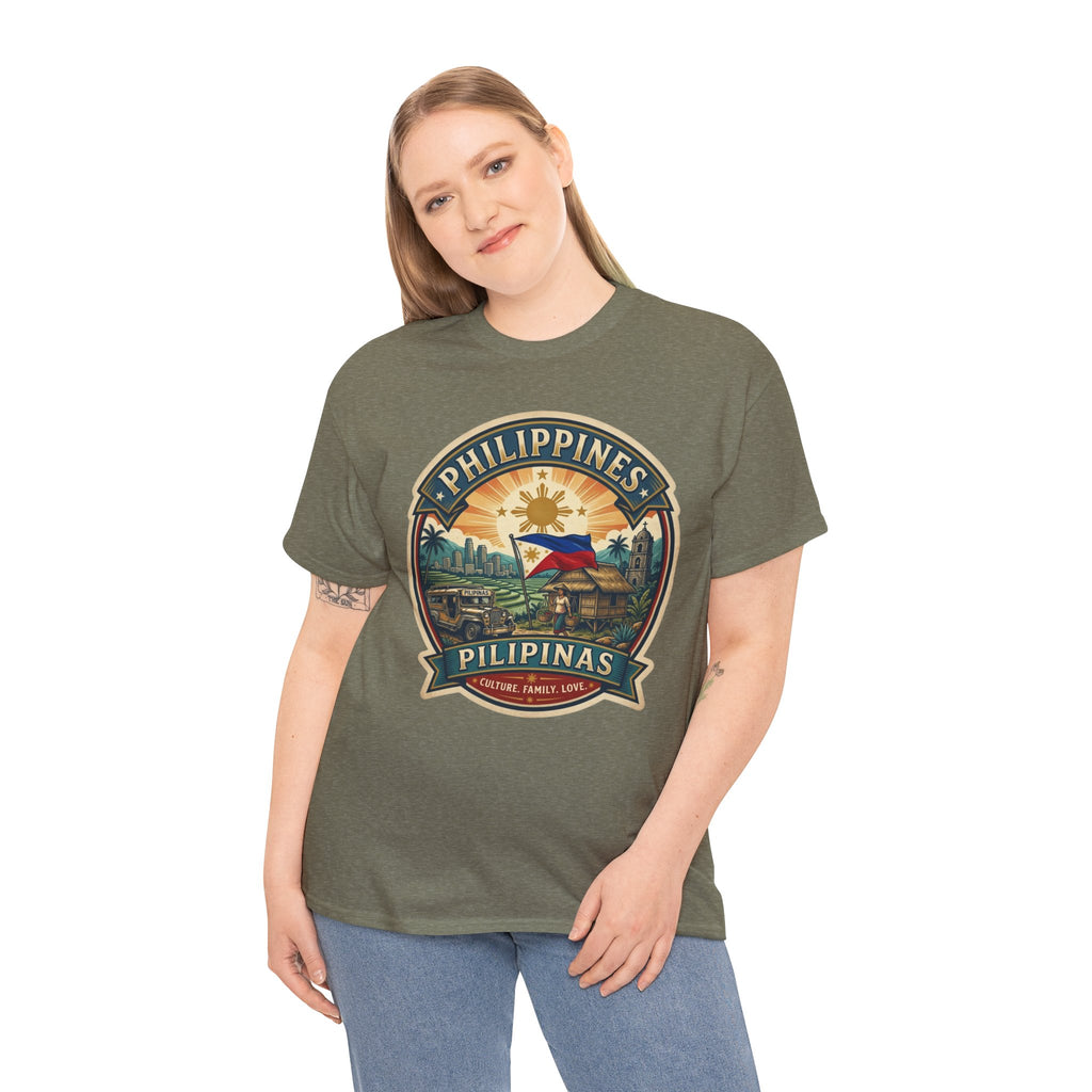 Philippines Vintage Badge T-Shirt – Filipino Pride Travel Tee