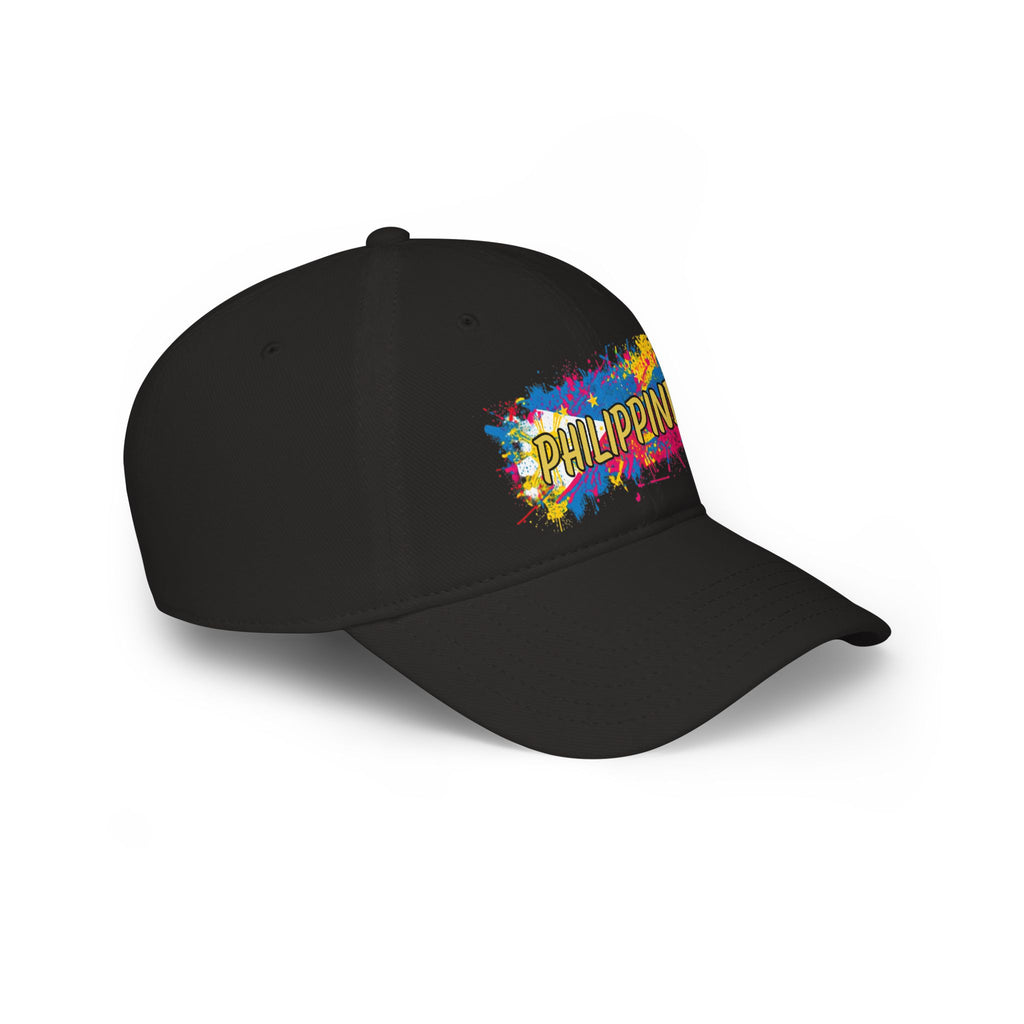 Philippines Paint Splash Baseball Cap — Colorful Filipino Pride Hat