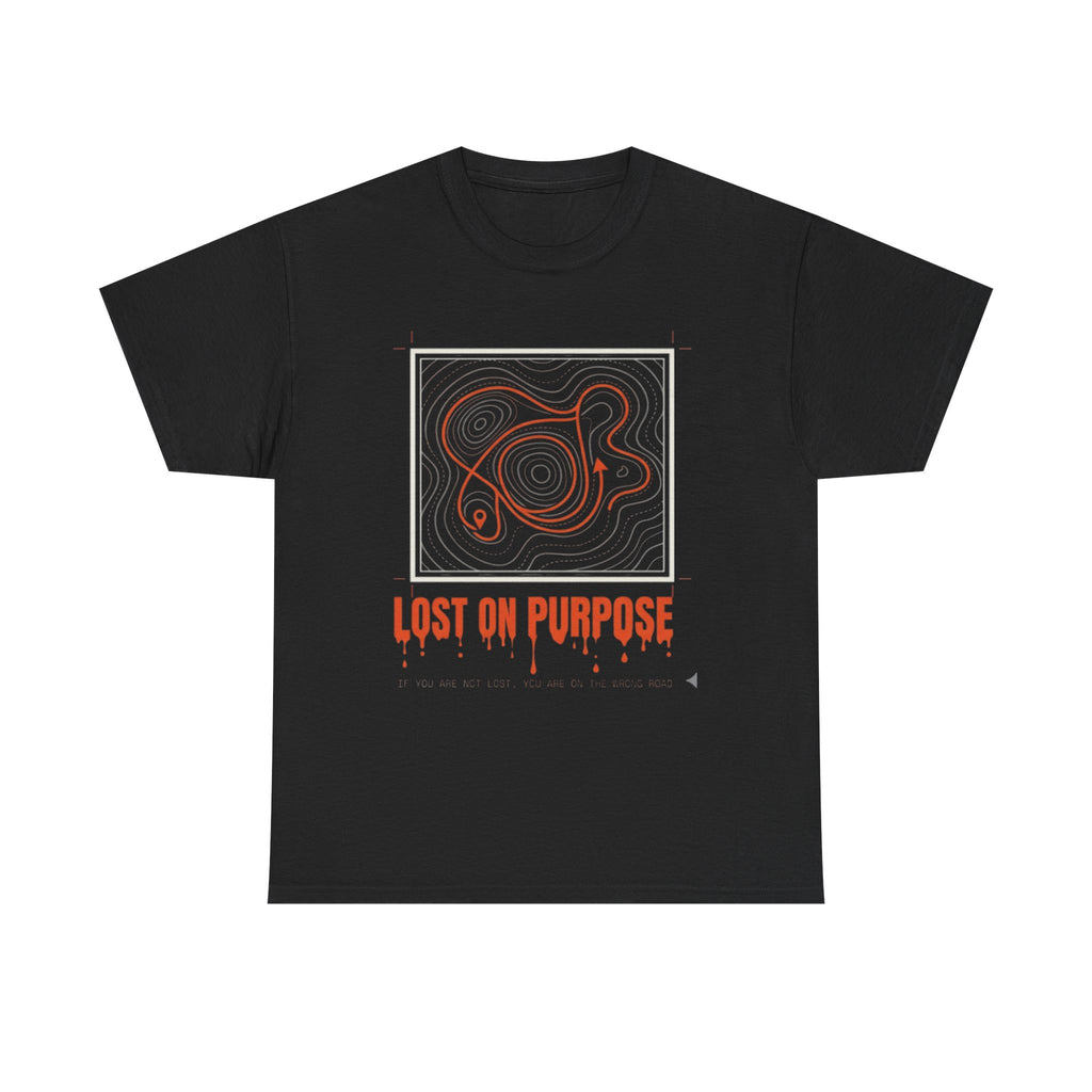 Lost On Purpose T-Shirt - Casual Detour-— Abstract Line Art Graphic Tee