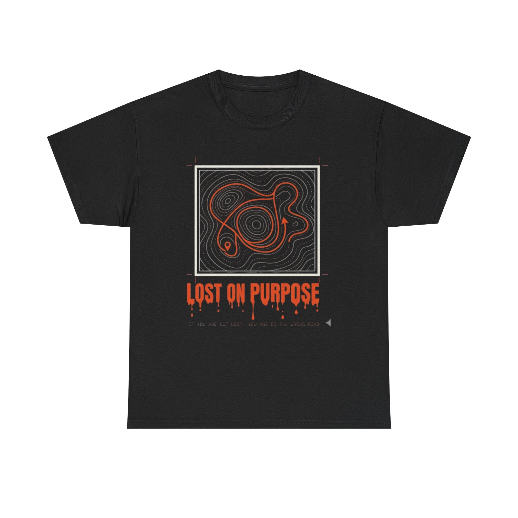 Lost On Purpose T-Shirt - Casual Detour-— Abstract Line Art Graphic Tee