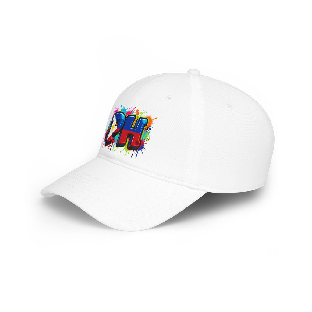 PH Graffiti Baseball Cap — Colorful Filipino Pride Low Profile Ha