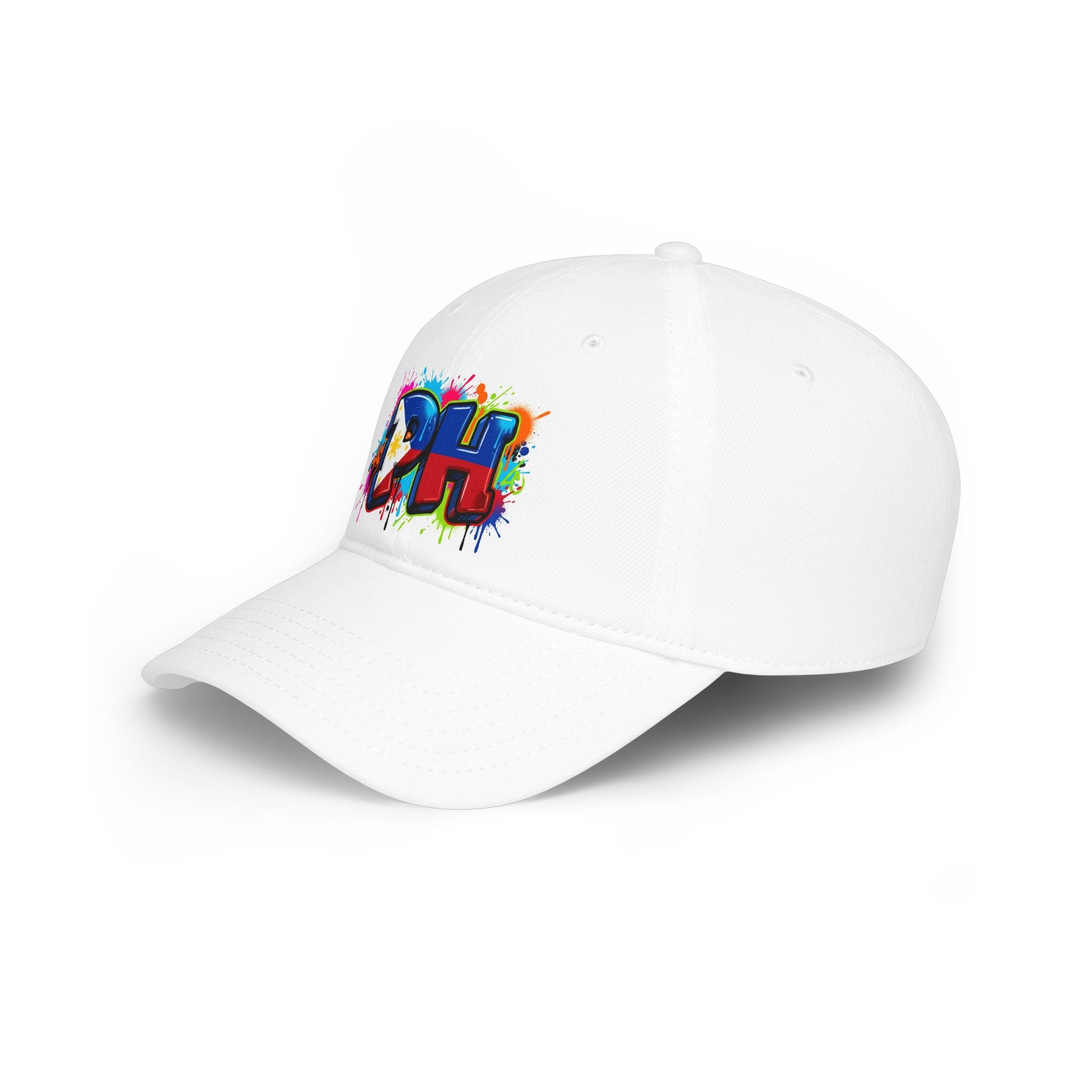 PH Graffiti Baseball Cap — Colorful Filipino Pride Low Profile Ha