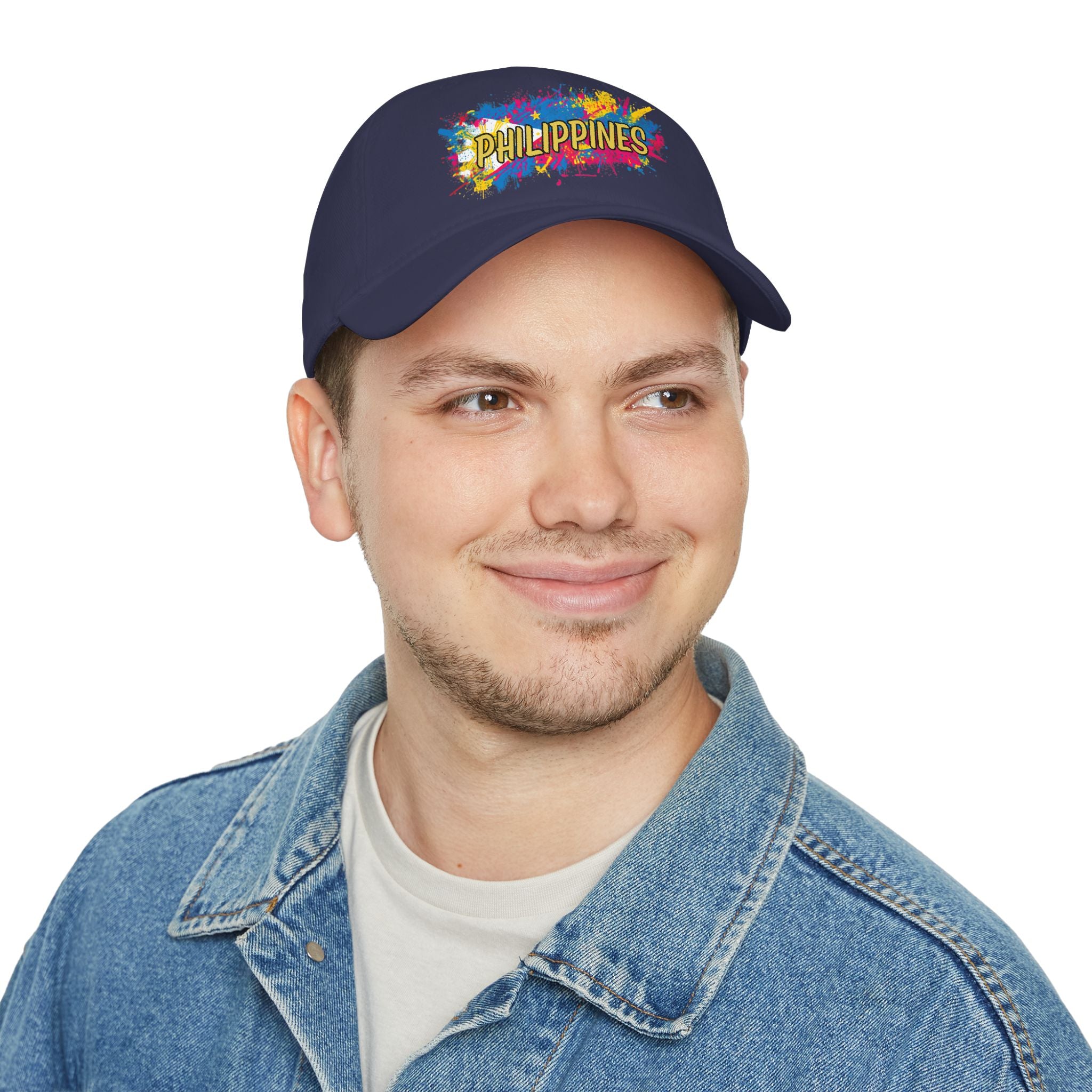 Philippines Paint Splash Baseball Cap — Colorful Filipino Pride Hat