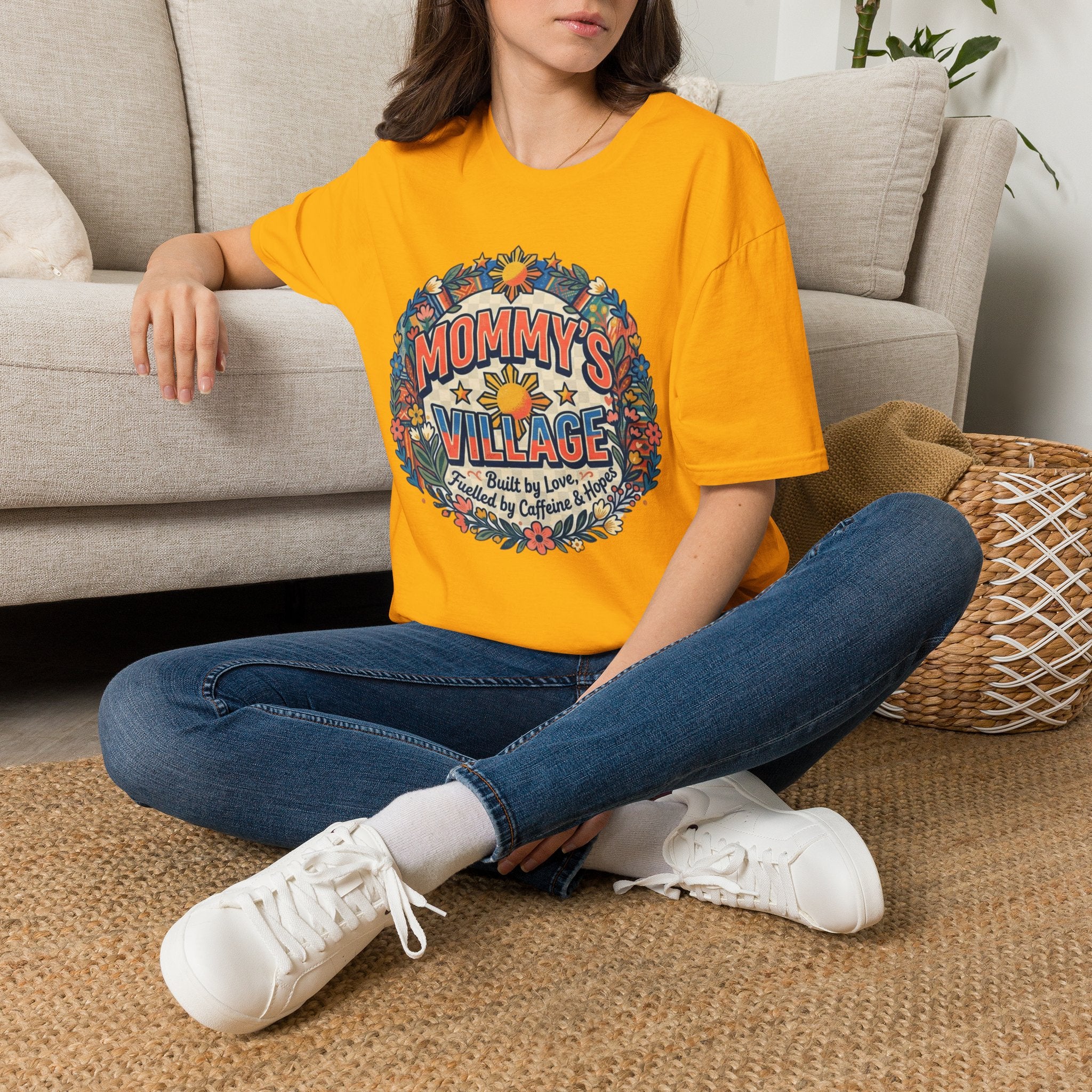 Mommy's Village T-Shirt — Philippines Sun Floral Mommy's Village Tee