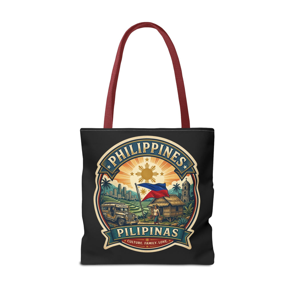 Philippines Vintage Travel Tote Bag — Pilipinas Flag & Island Scene