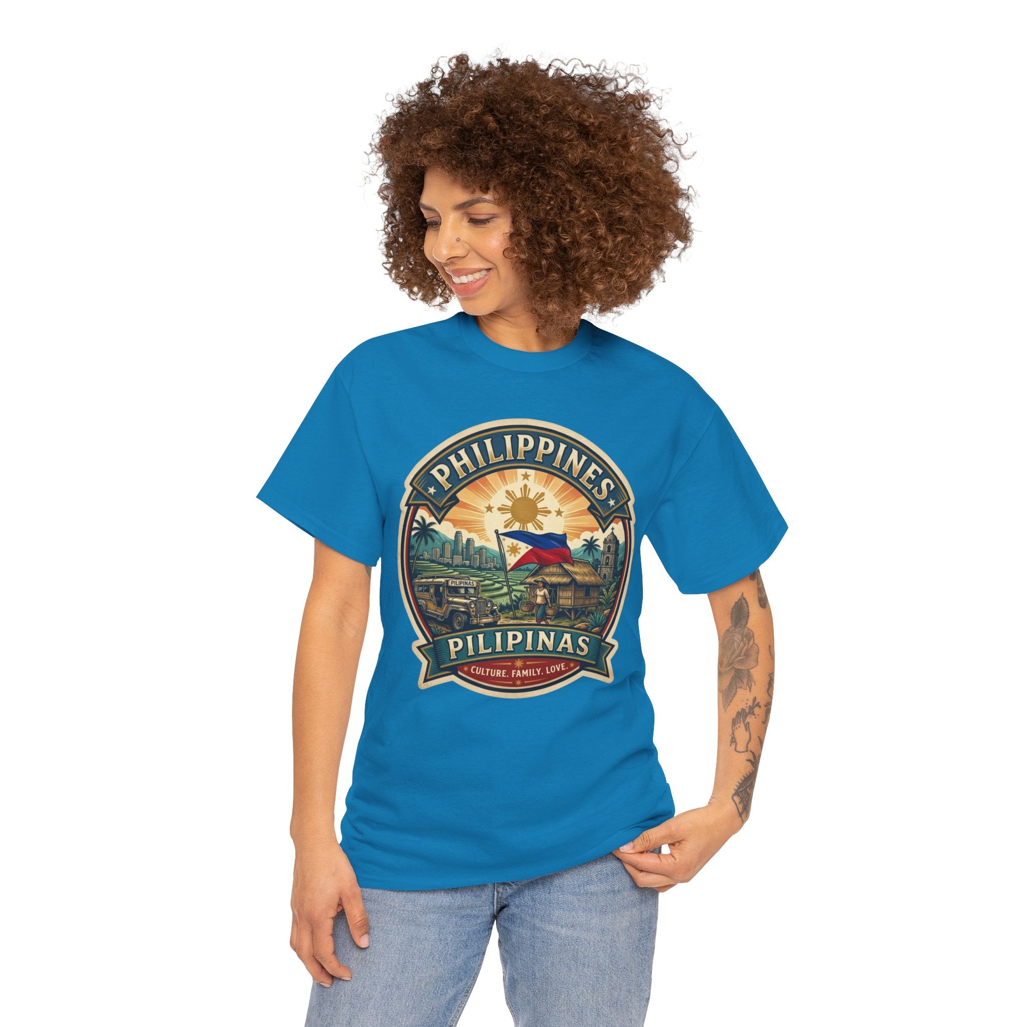 Philippines Vintage Badge T-Shirt – Filipino Pride Travel Tee