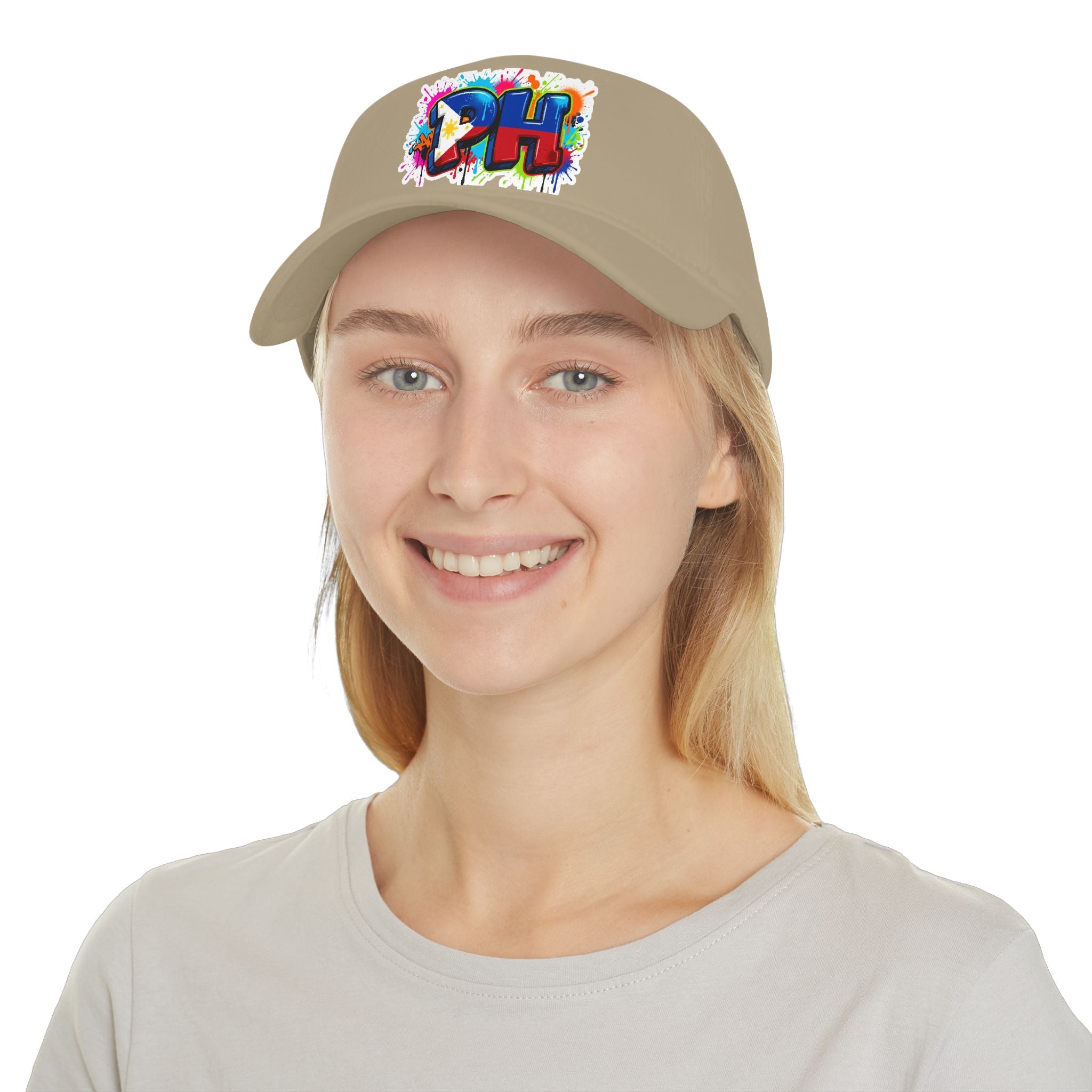 PH Graffiti Baseball Cap — Colorful Filipino Pride Low Profile Ha