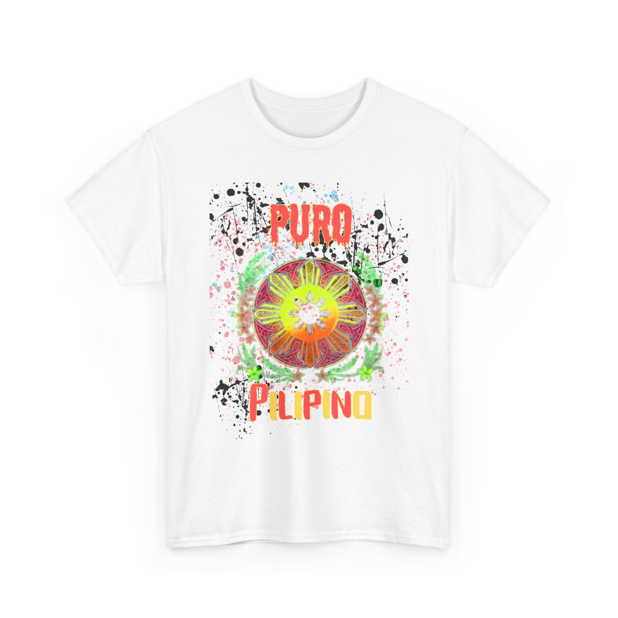 Puro Pilipino Graphic Tee — Vibrant Filipino Pride Floral Design