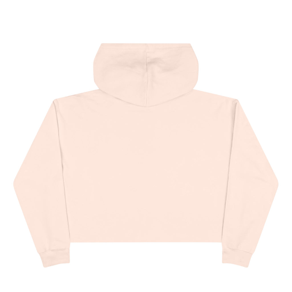 Cropped Hoodie — Sunburst Floral Graphic (Yellow Hibiscus)