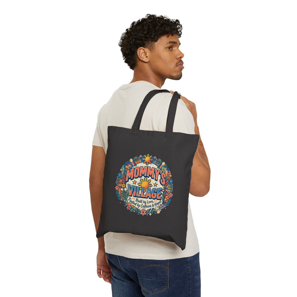 Mommy's Village Floral Canvas Tote – Vintage Mom reusable Gift Bag Pinoy, Phillipines style