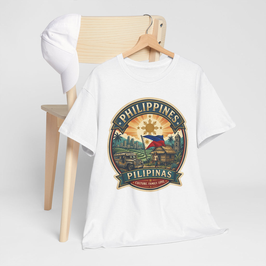 Philippines Vintage Badge T-Shirt – Filipino Pride Travel Tee