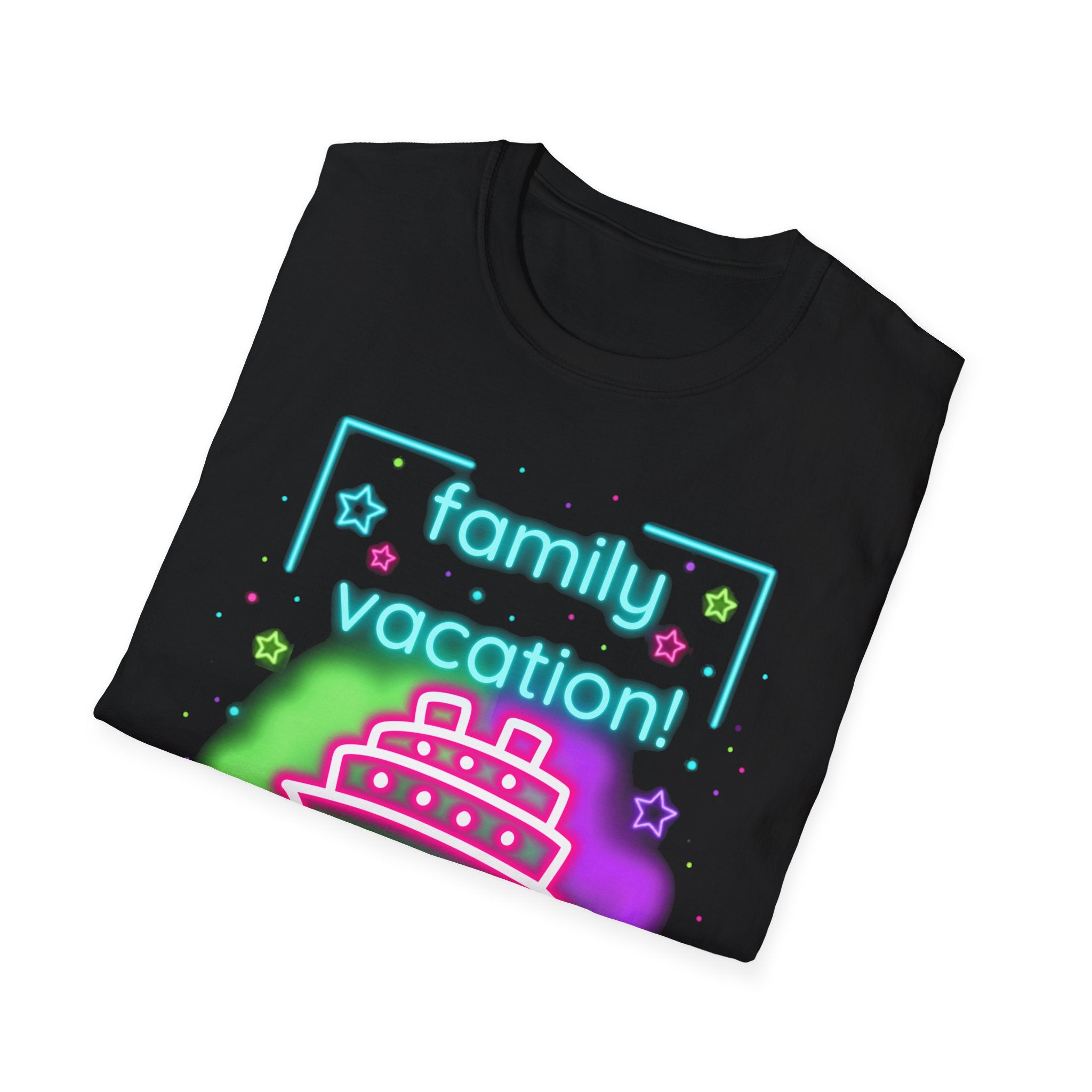 Family Vacation 2026 T-Shirt — Neon Cruise Graphic