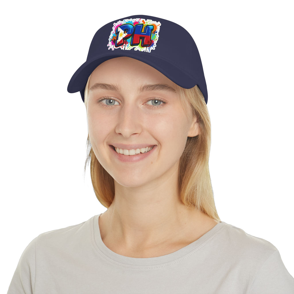 PH Graffiti Baseball Cap — Colorful Filipino Pride Low Profile Ha