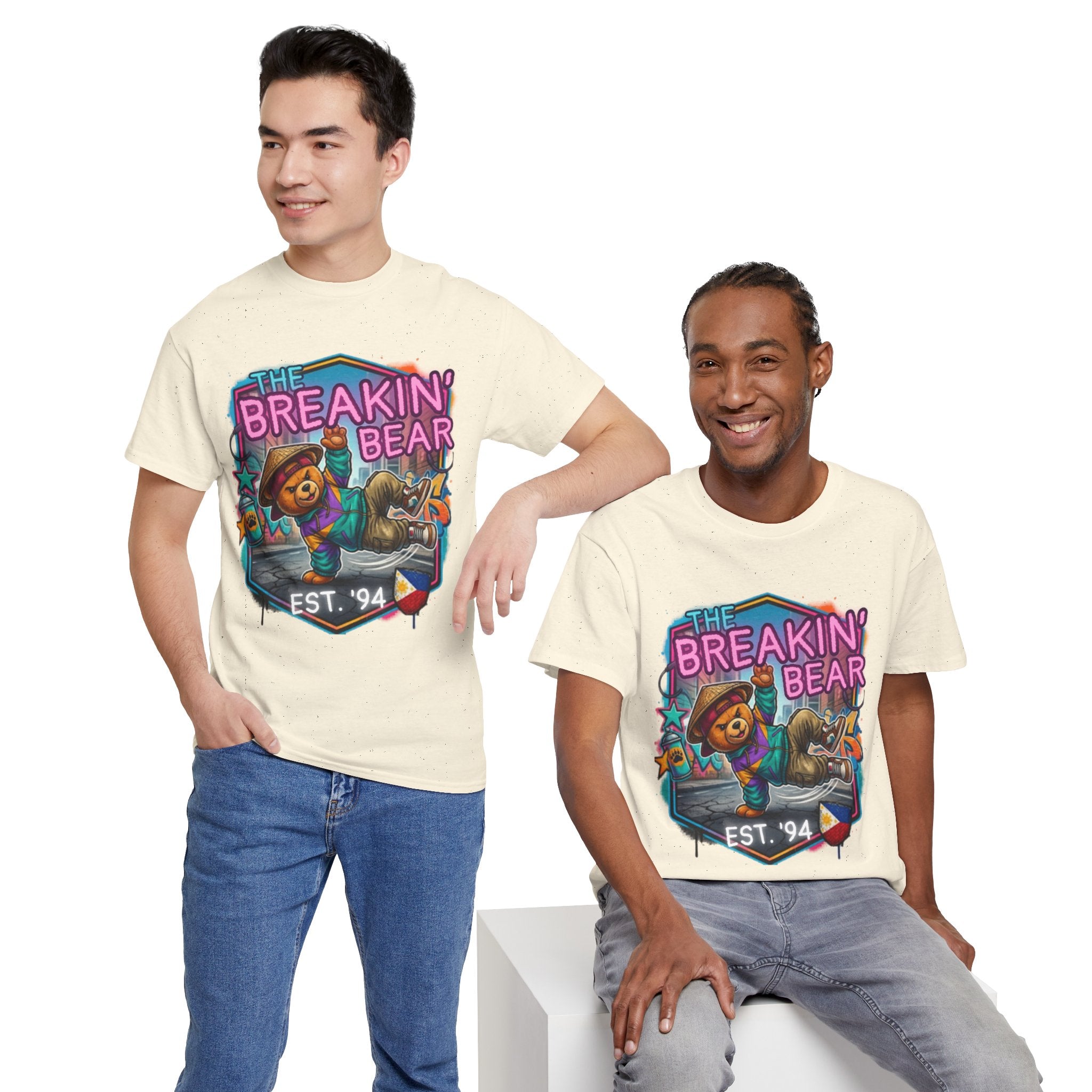 Breakin' Bear Graphic Tee — 'The Breakin' Bear' Est. '94 Retro Streetwear Filipino