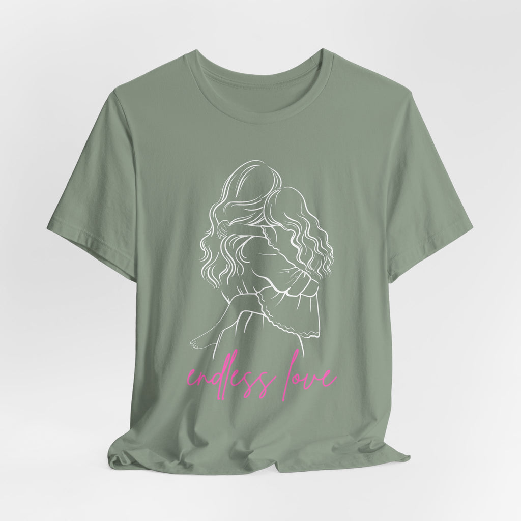 Endless Love Graphic Tee — Minimal Pink Script Mother & Daughter Romantic Shirt