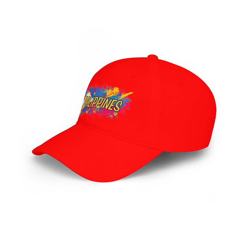 Philippines Paint Splash Baseball Cap — Colorful Filipino Pride Hat