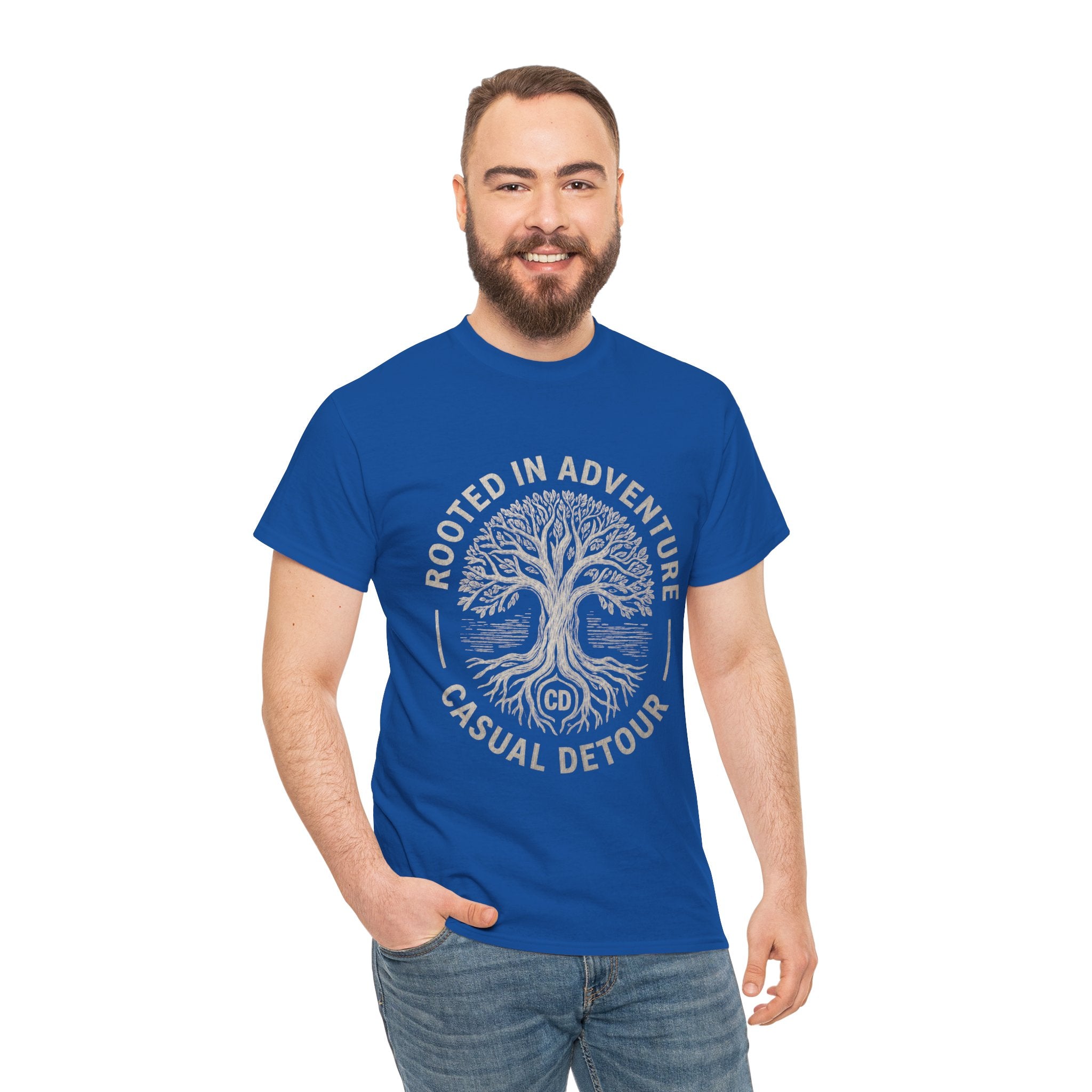 Adventure Tree T‑Shirt — "Rooted in Adventure, Casual Detour" Outdoor Graphic Tee
