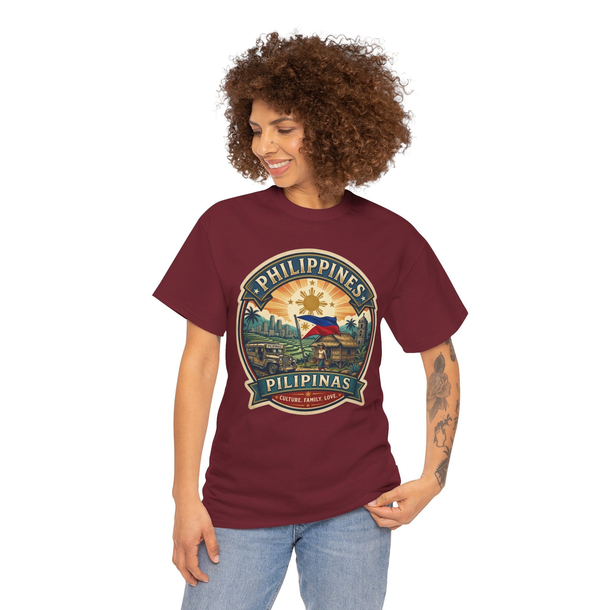 Philippines Vintage Badge T-Shirt – Filipino Pride Travel Tee