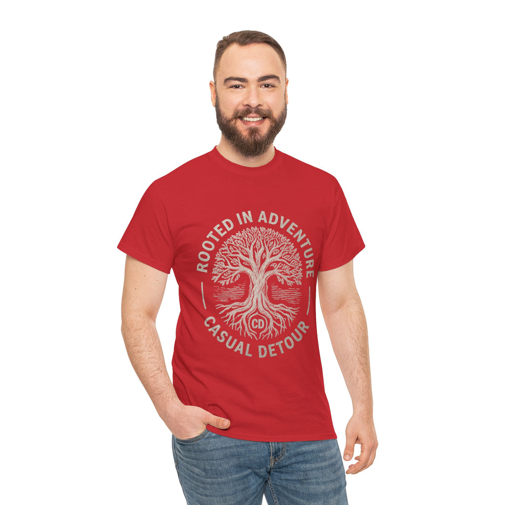 Adventure Tree T‑Shirt — "Rooted in Adventure, Casual Detour" Outdoor Graphic Tee