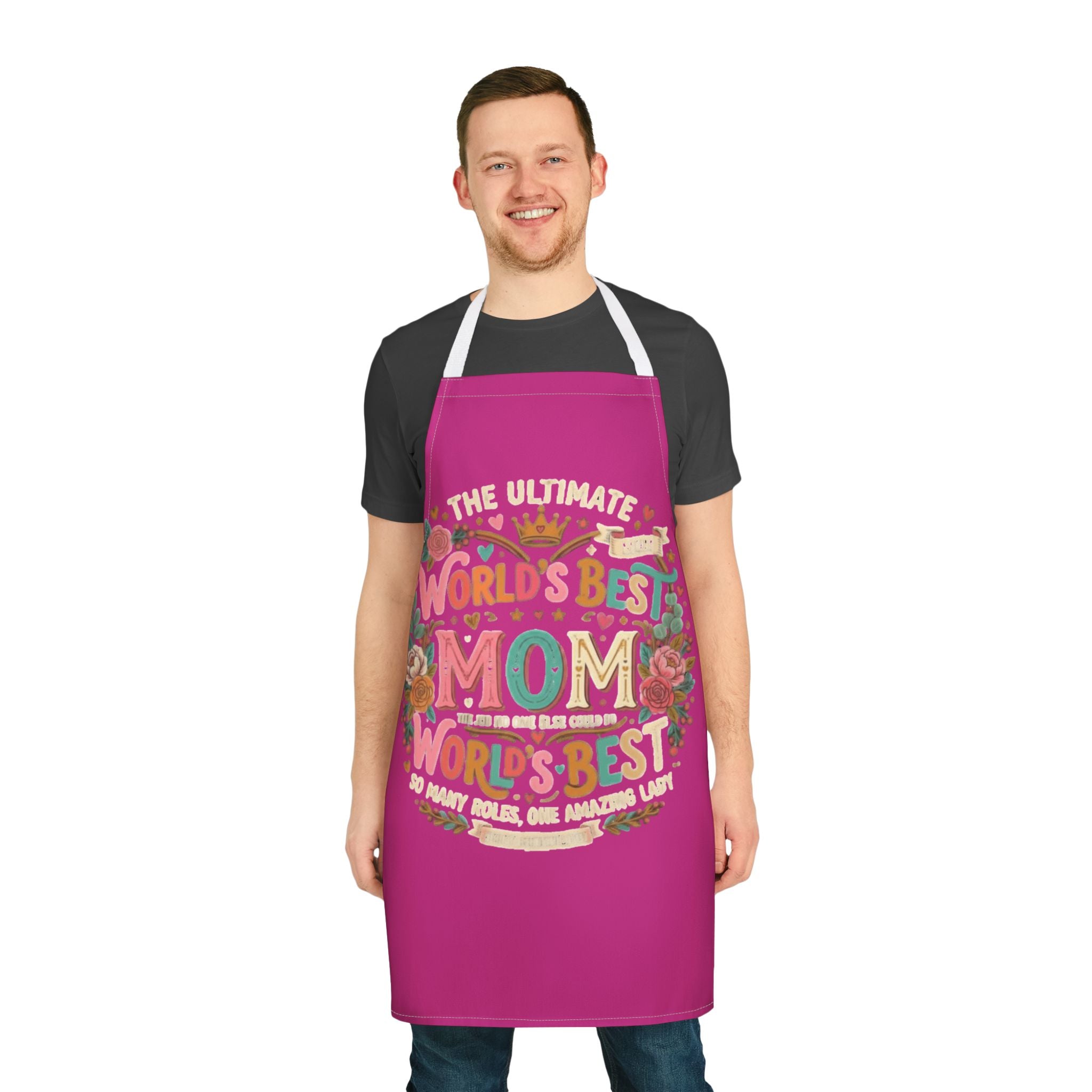 World's Best Mom Floral Apron — Ultimate Mother's Day Gift