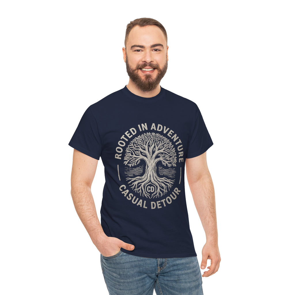 Adventure Tree T‑Shirt — "Rooted in Adventure, Casual Detour" Outdoor Graphic Tee