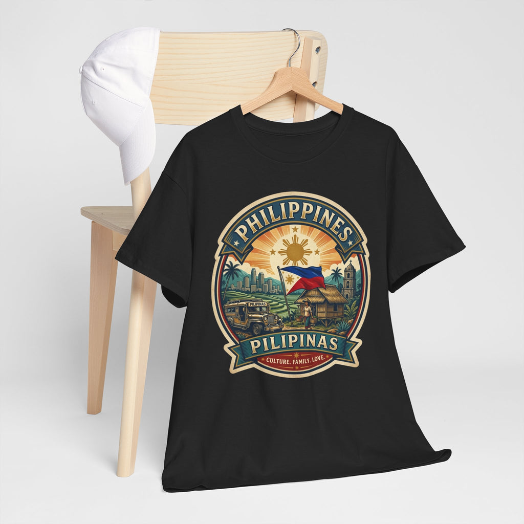 Philippines Vintage Badge T-Shirt – Filipino Pride Travel Tee