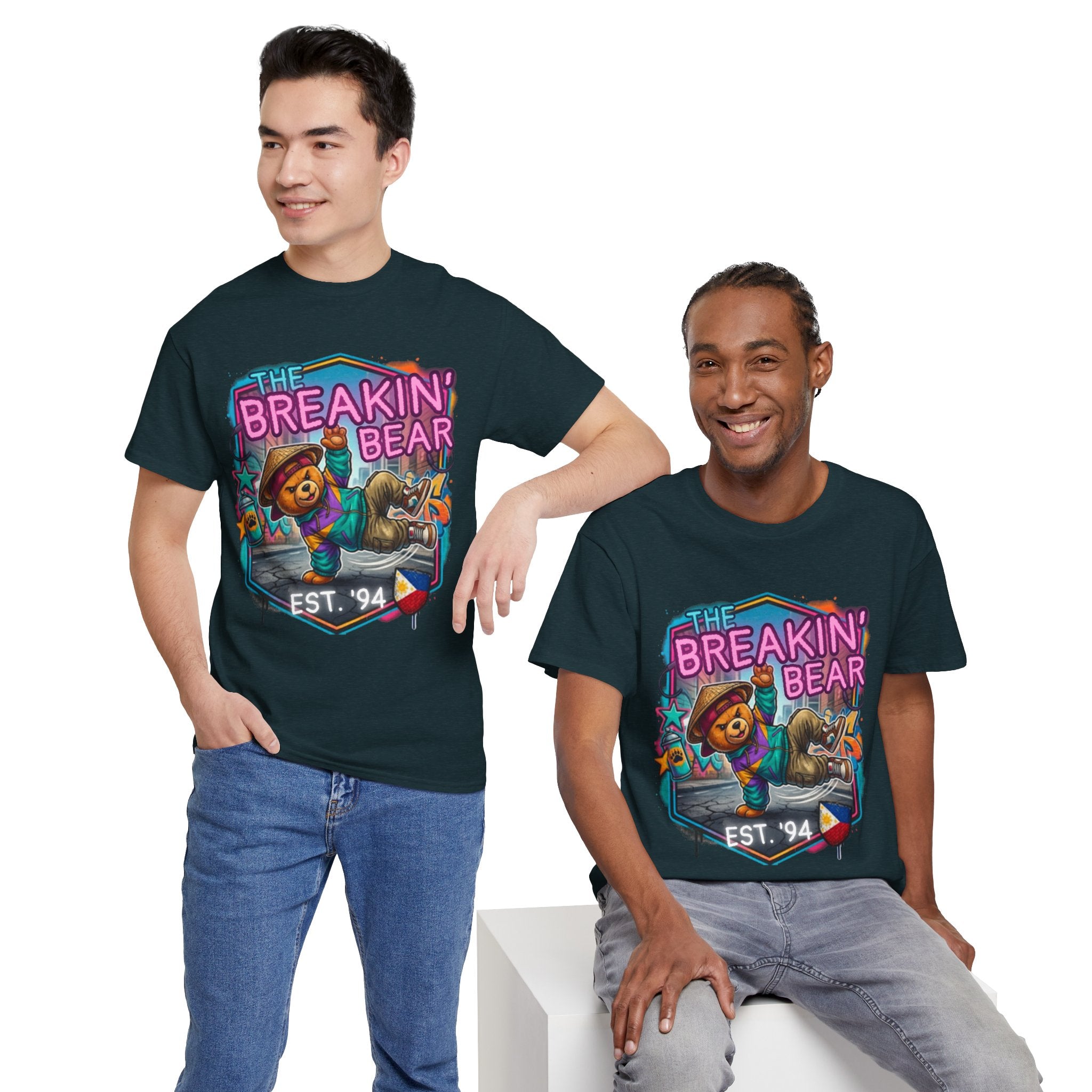 Breakin' Bear Graphic Tee — 'The Breakin' Bear' Est. '94 Retro Streetwear Filipino