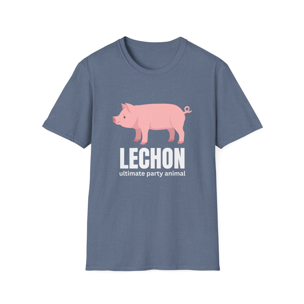 Lechon Pig T-Shirt — “Lechon: ultimate party animal” Funny Filipino Roast Pork Tee