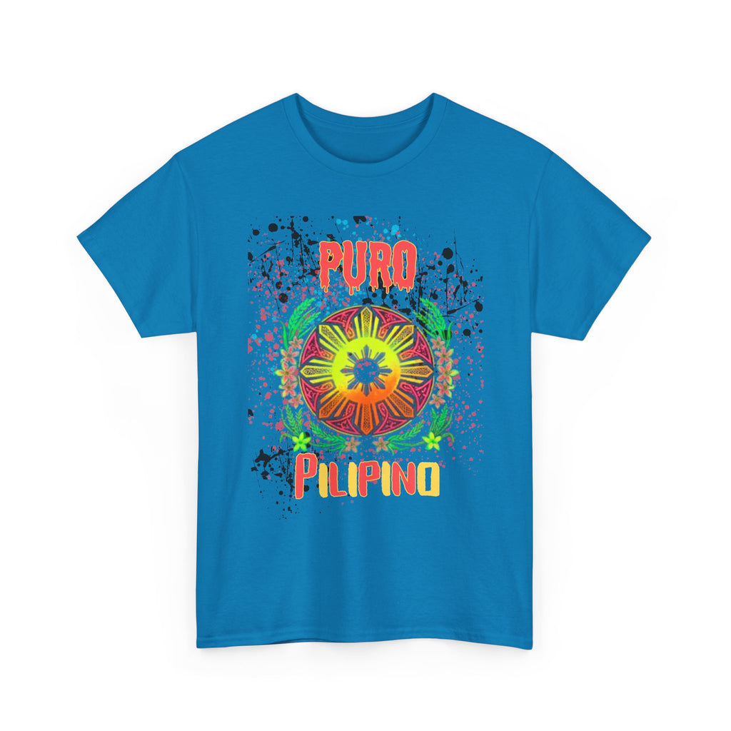 Puro Pilipino Graphic Tee — Vibrant Filipino Pride Floral Design