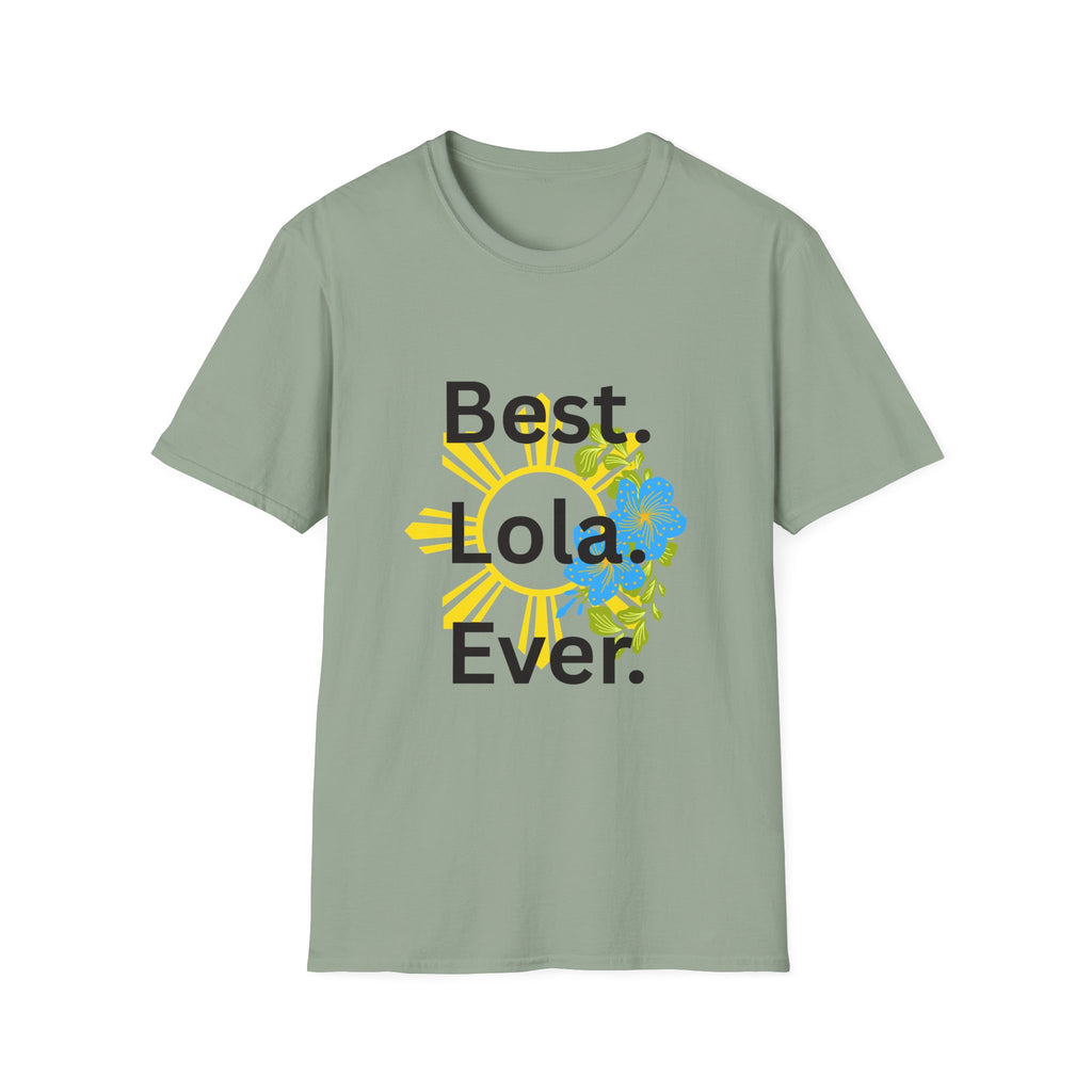 Baby boy pregnancy announcement for the Best Lola Ever T-Shirt — Floral Sun Graphic Tee for Grandma/Mother’s Day