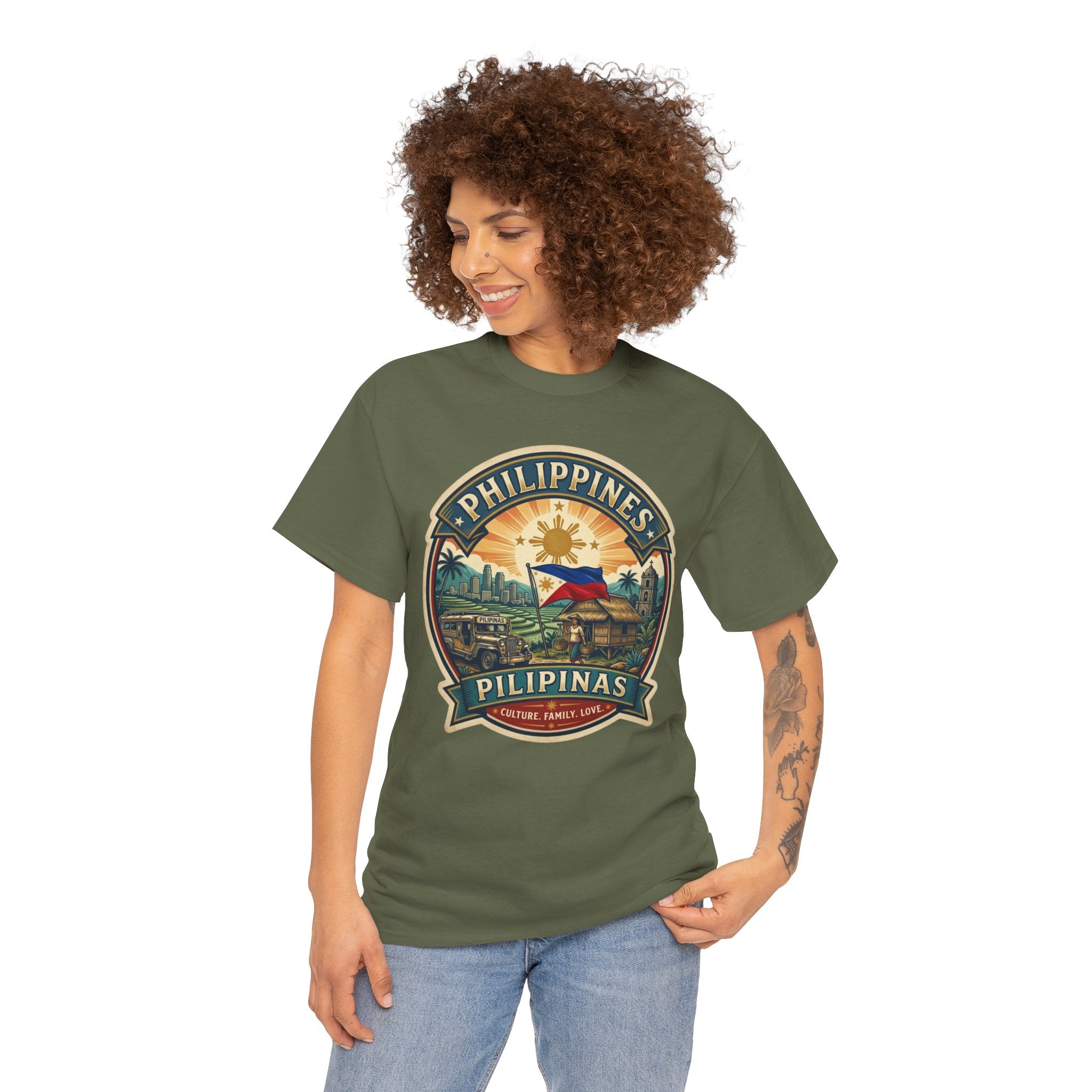 Philippines Vintage Badge T-Shirt – Filipino Pride Travel Tee