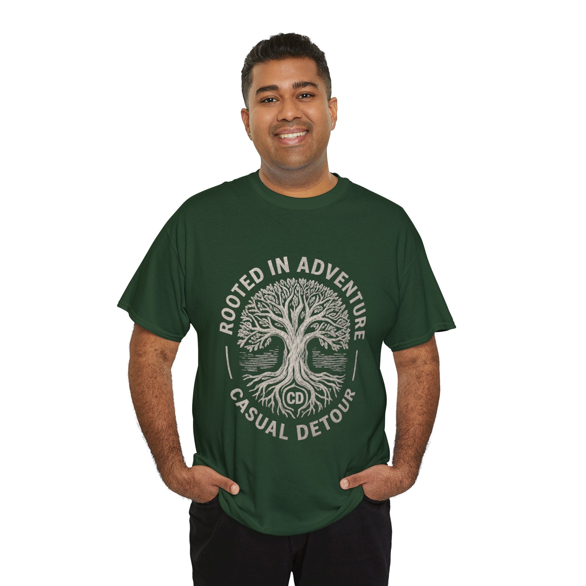 Adventure Tree T‑Shirt — "Rooted in Adventure, Casual Detour" Outdoor Graphic Tee