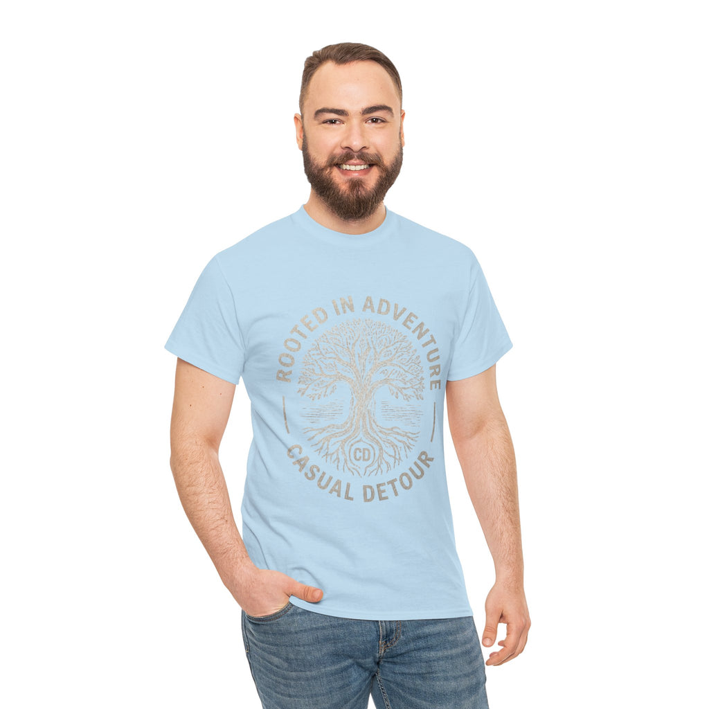Adventure Tree T‑Shirt — "Rooted in Adventure, Casual Detour" Outdoor Graphic Tee