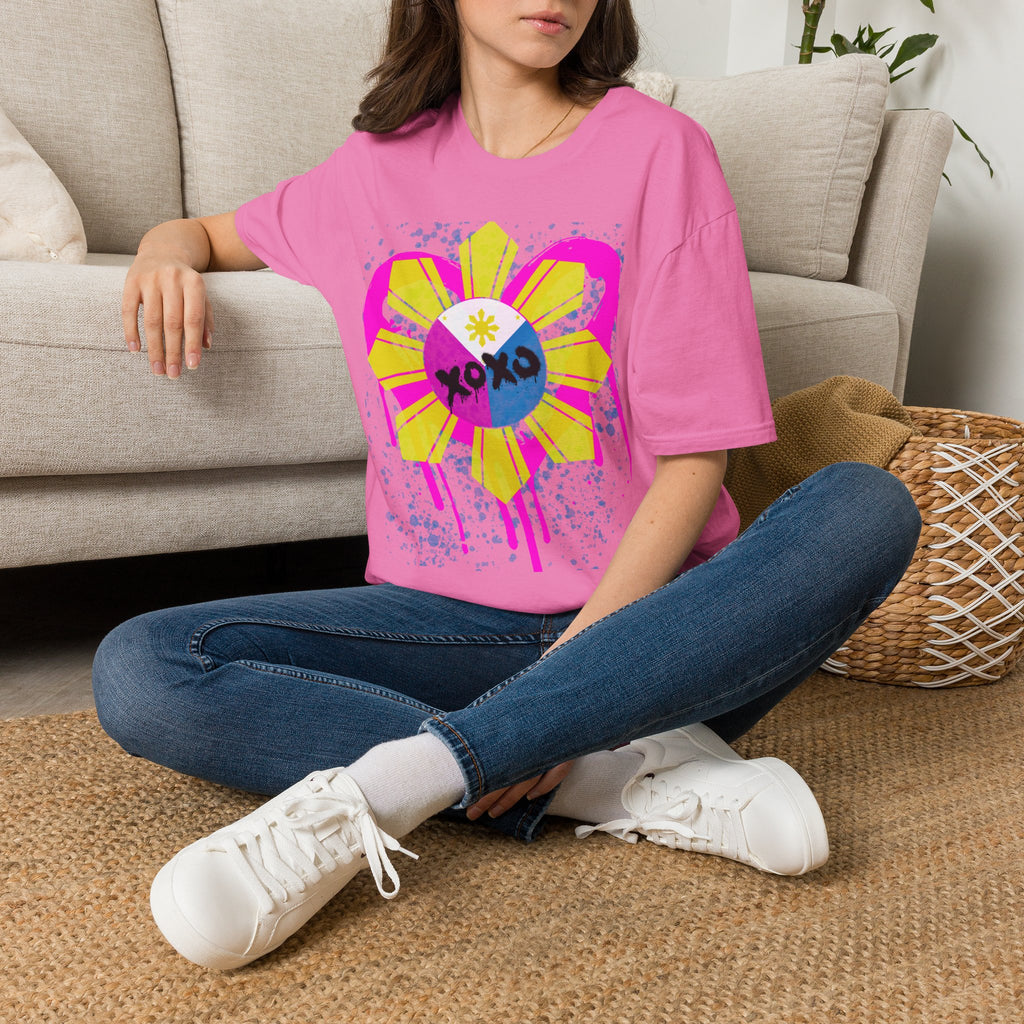Pinay power Flower Graffiti T-Shirt bloom Tee