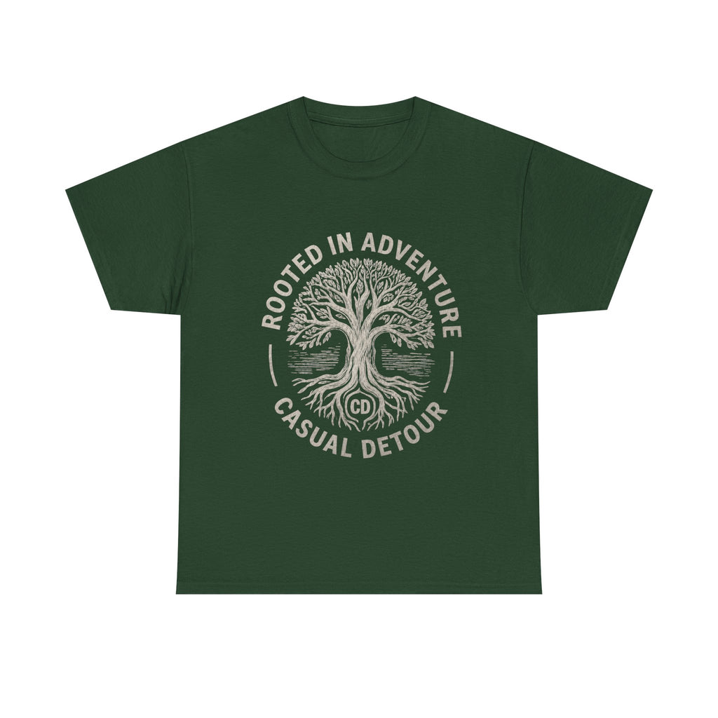 Adventure Tree T‑Shirt — "Rooted in Adventure, Casual Detour" Outdoor Graphic Tee