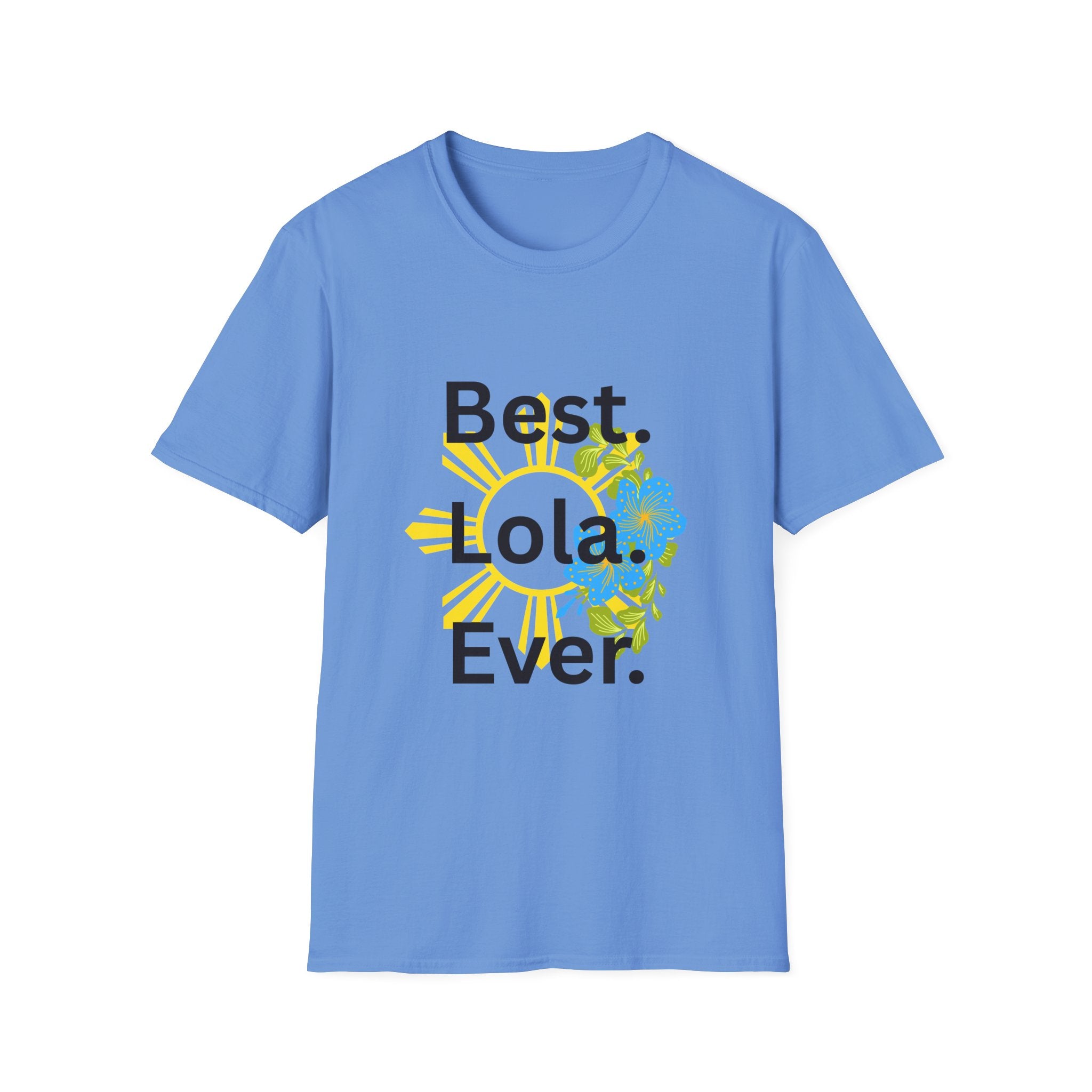 Baby boy pregnancy announcement for the Best Lola Ever T-Shirt — Floral Sun Graphic Tee for Grandma/Mother’s Day