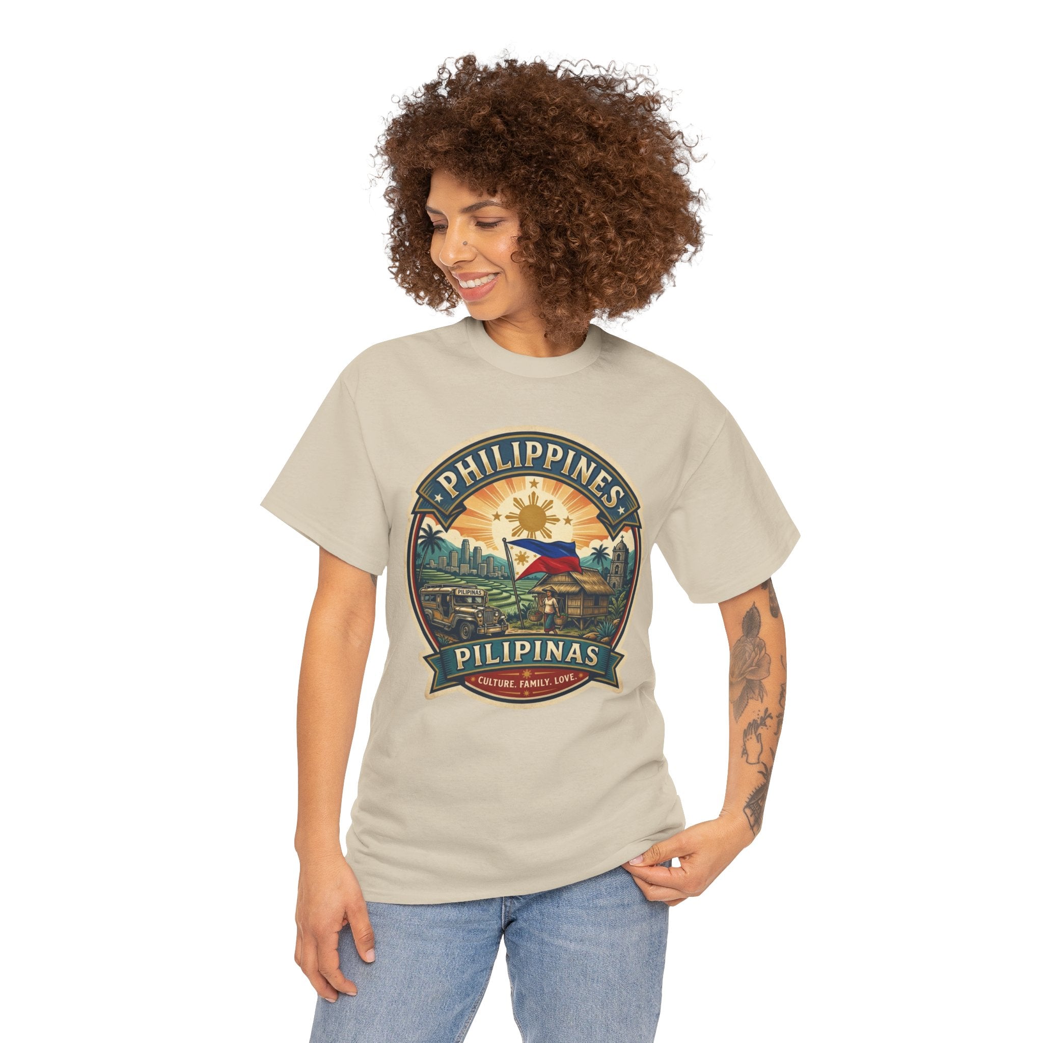 Philippines Vintage Badge T-Shirt – Filipino Pride Travel Tee