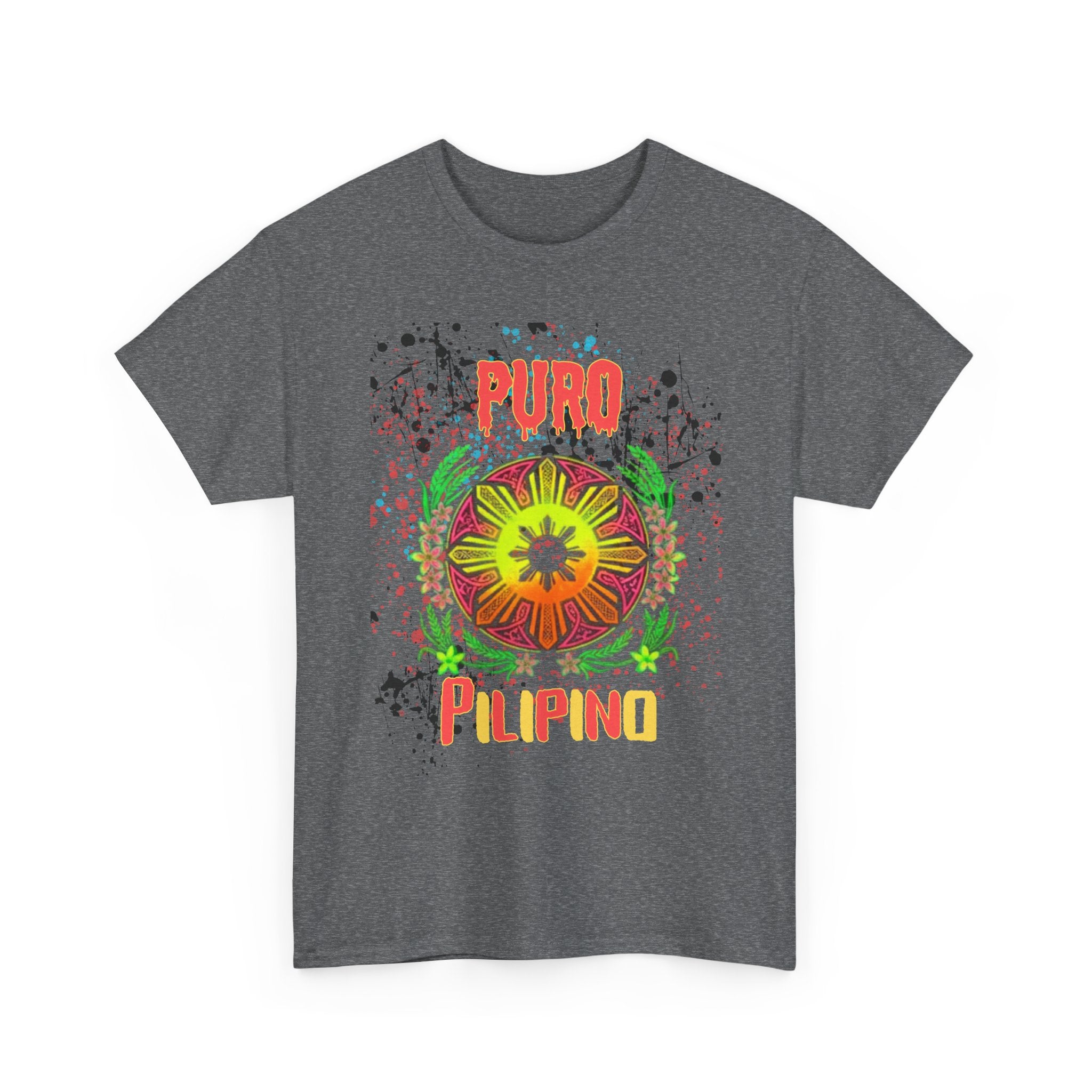Puro Pilipino Graphic Tee — Vibrant Filipino Pride Floral Design