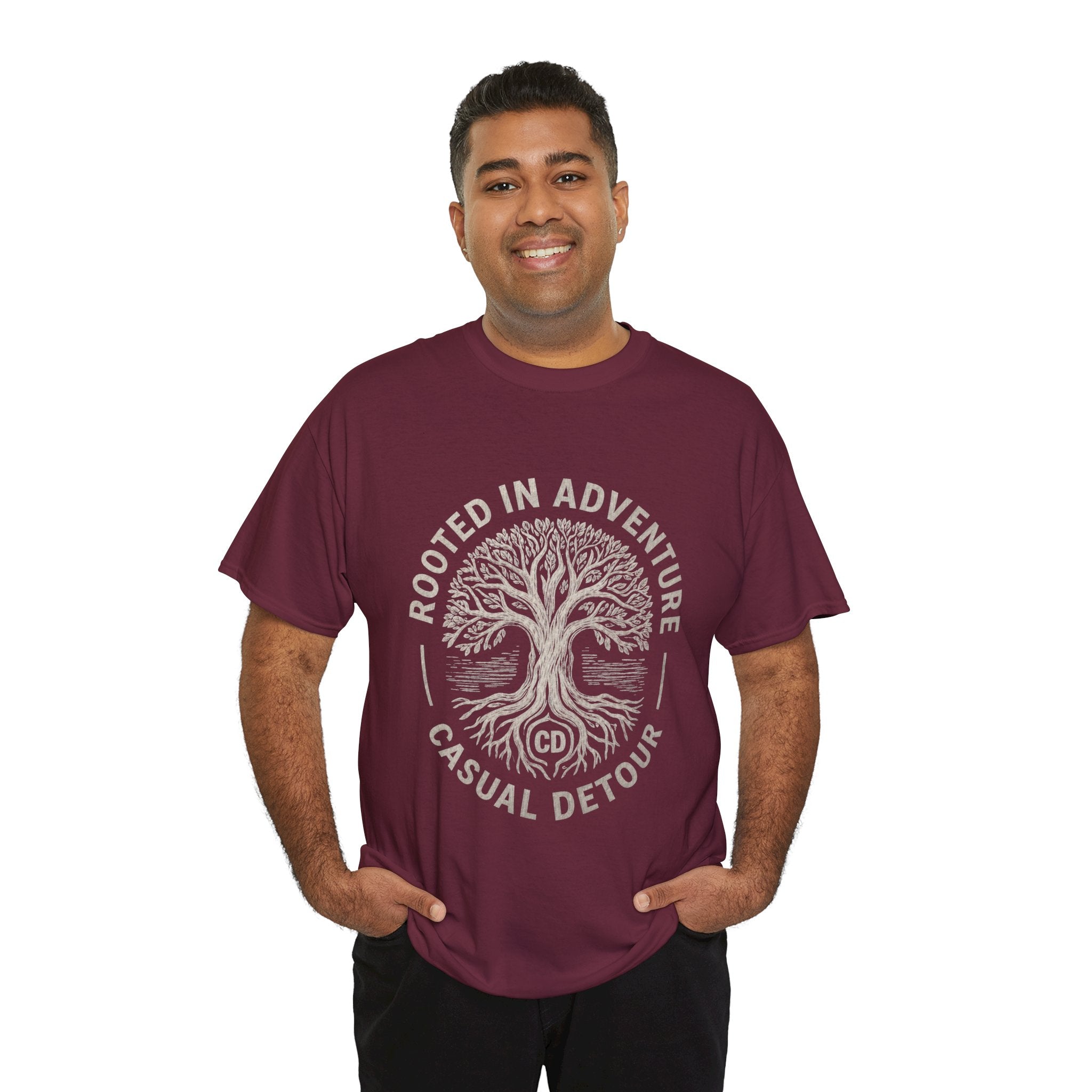 Adventure Tree T‑Shirt — "Rooted in Adventure, Casual Detour" Outdoor Graphic Tee
