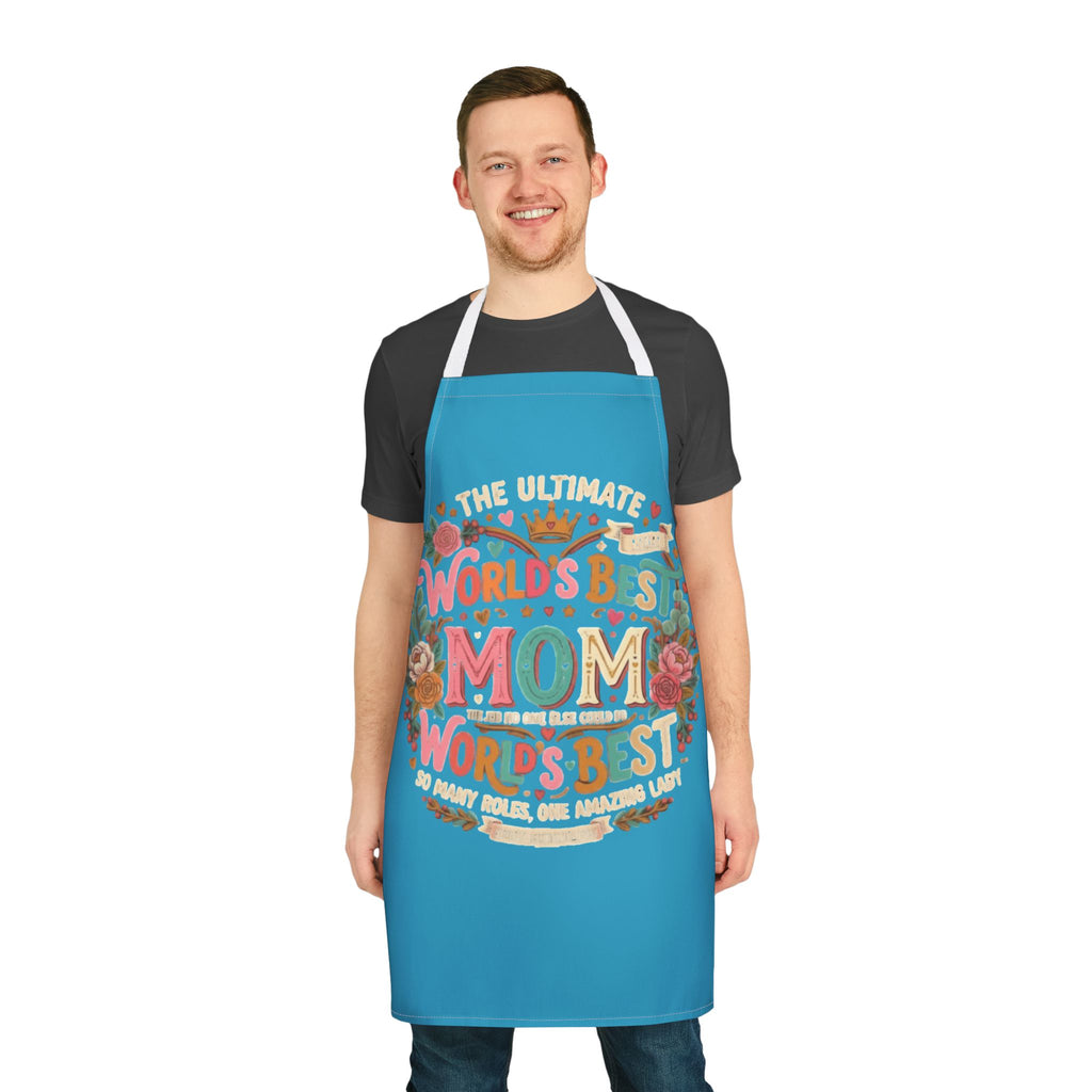 World's Best Mom Apron — Floral ‘The Ultimate’ Gift for Mother's Day & Cooking